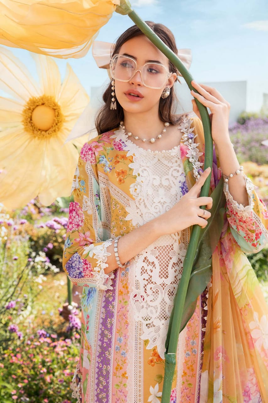 Mariaa B Spring Summer Collection Lawn Embroidery 3Piece Unstitched