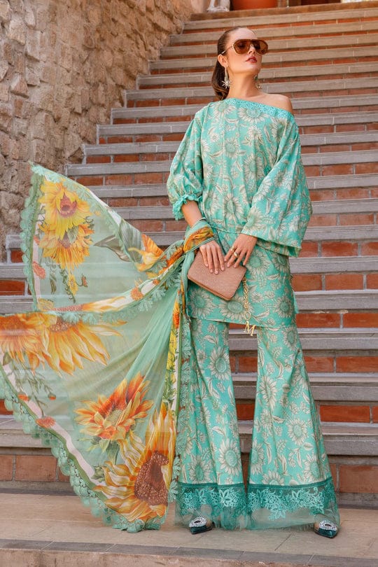 Mariaa.B Printed Embroidered Lawn Collection 3 piece Unstitched