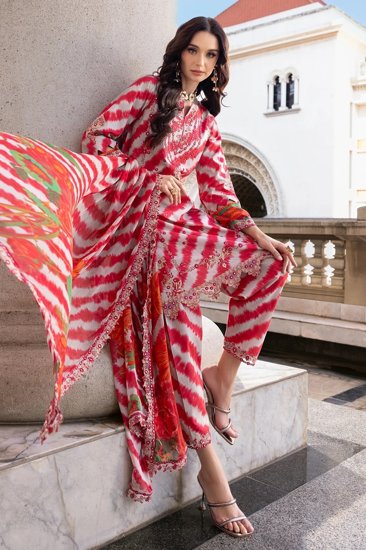 Charizma 3 Piece Unstitched Embroidered Lawn Collection AG5-03