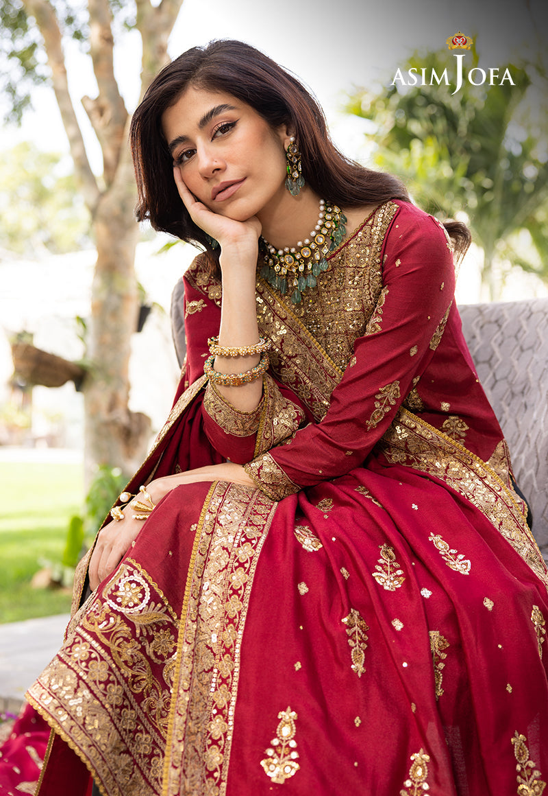 Embroidered Raw Silk By Asim Jofa (Unstitched)