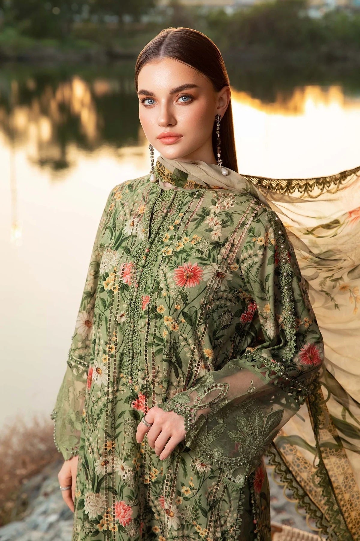 Maria.B Luxury Lawn Embroidered 3 Piece Unstitched MPT-2508-B