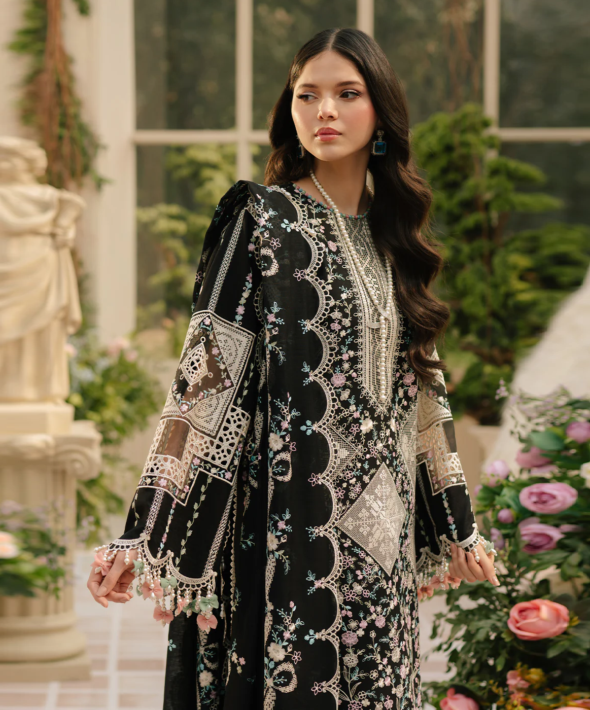 Bin Ilyas Luxury Lawn Embroidered 3 Piece Unstitched 103-B Fareesa