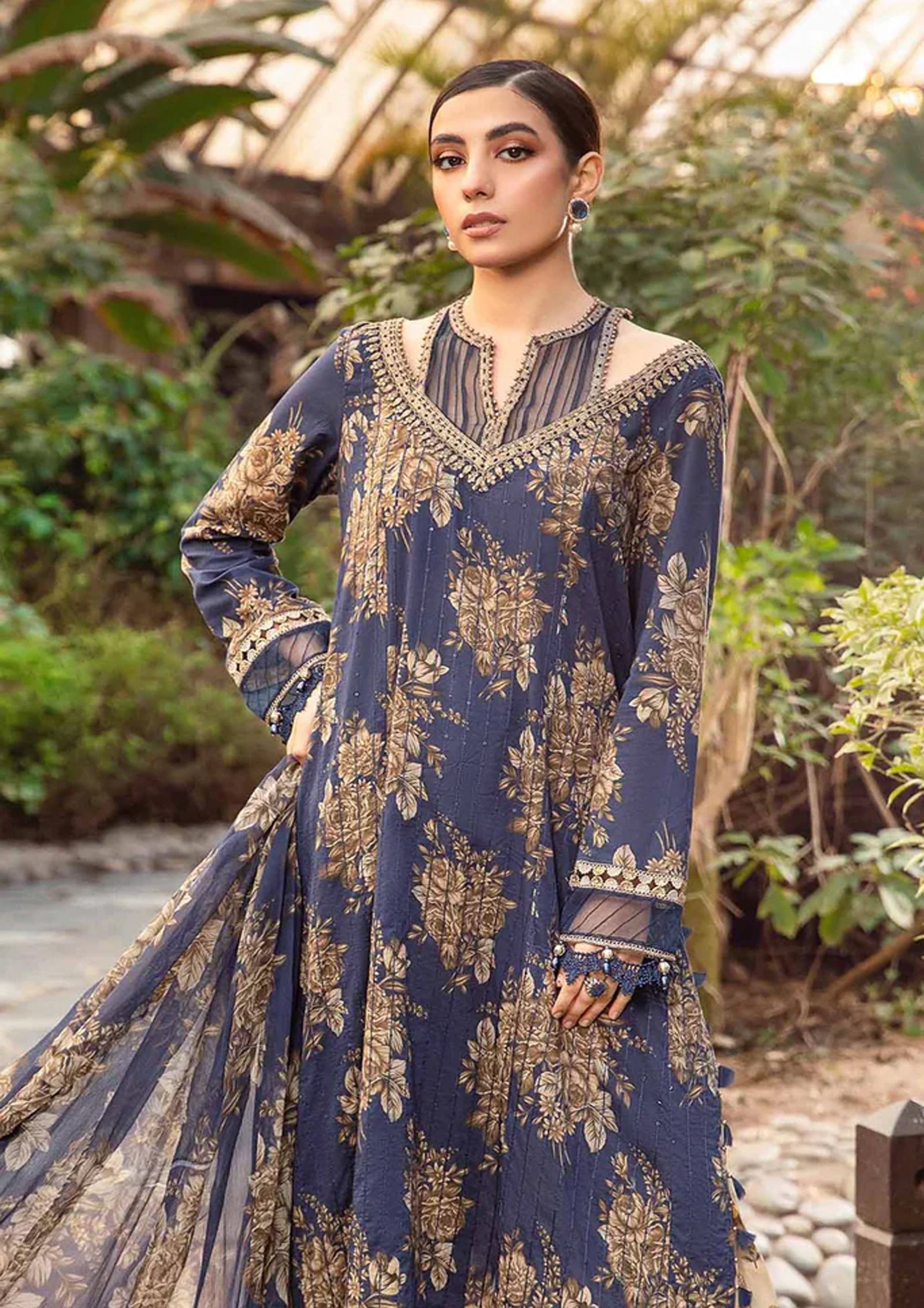 Maria B Luxury Lawn Embroidered 3 piece Unstitched