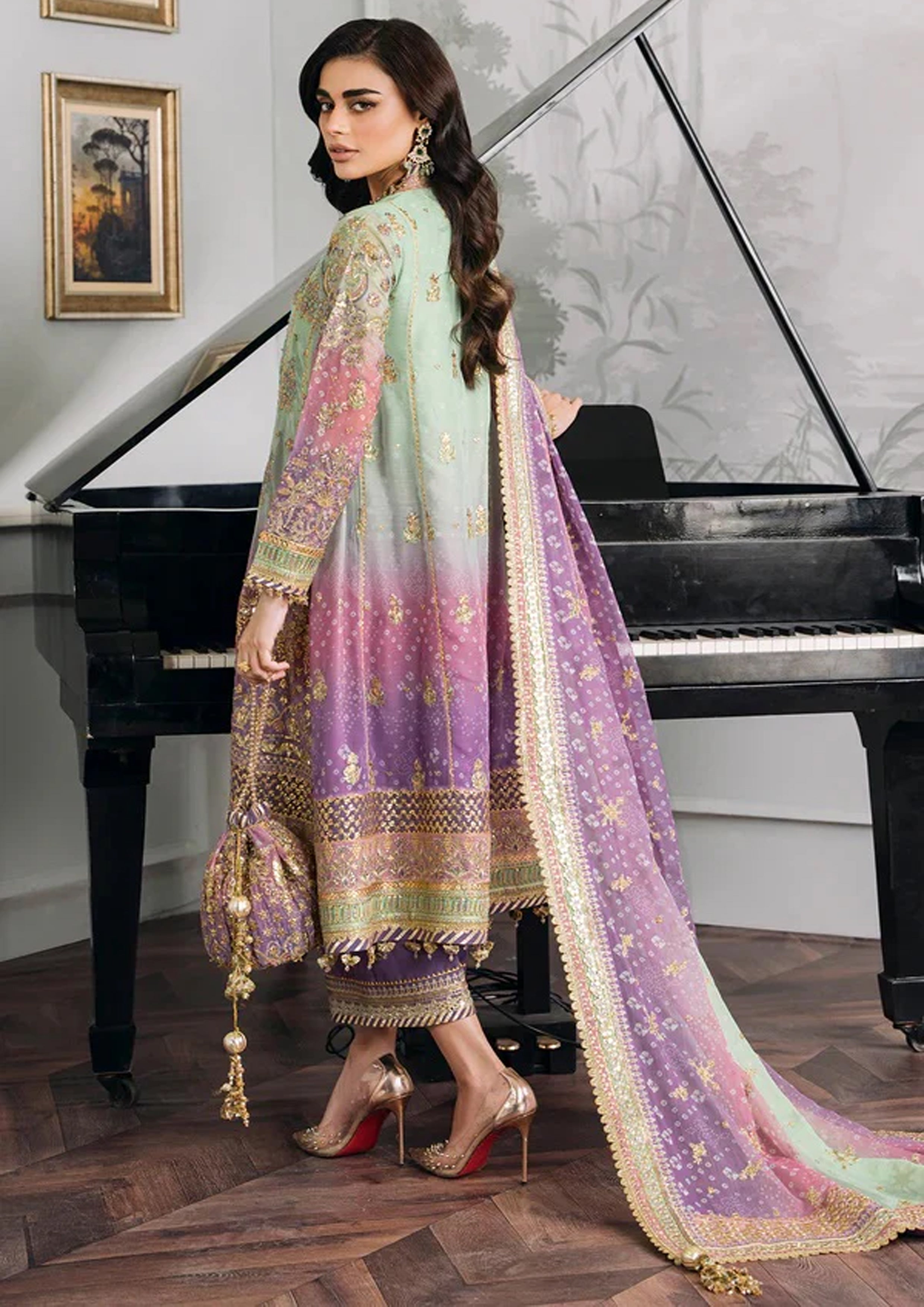 Baroque Chantelle Embroidered Luxury Chiffon 3 Piece Unstitched