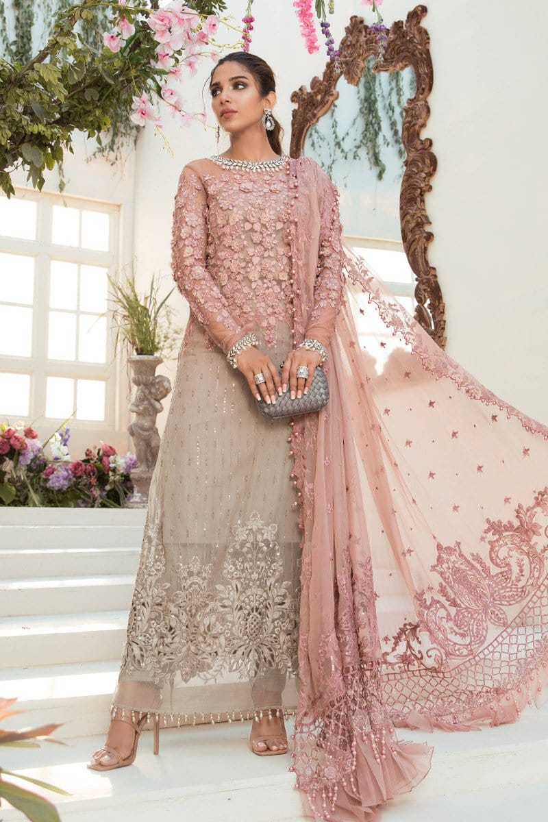 Mariaa.B Luxury Chiffon Wedding Edition Collection Embroidered 3 Piece Unstitched