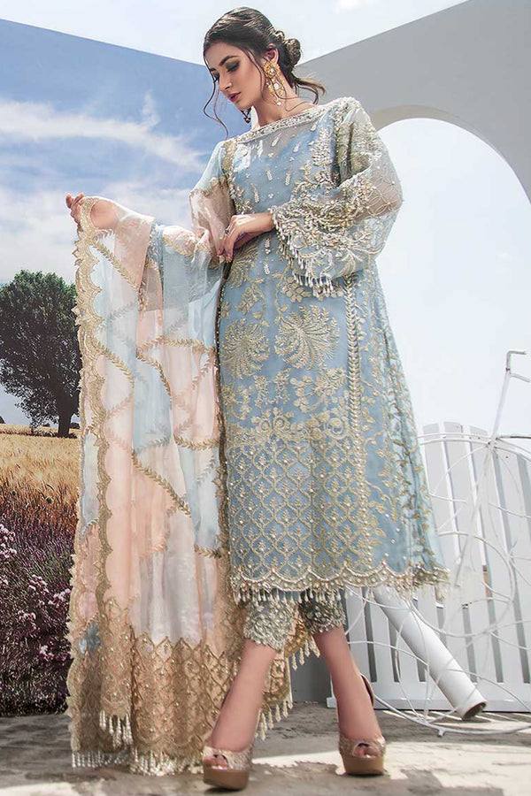 Agha Noor organza Emb Formal Collection 3 Piece Unstitch