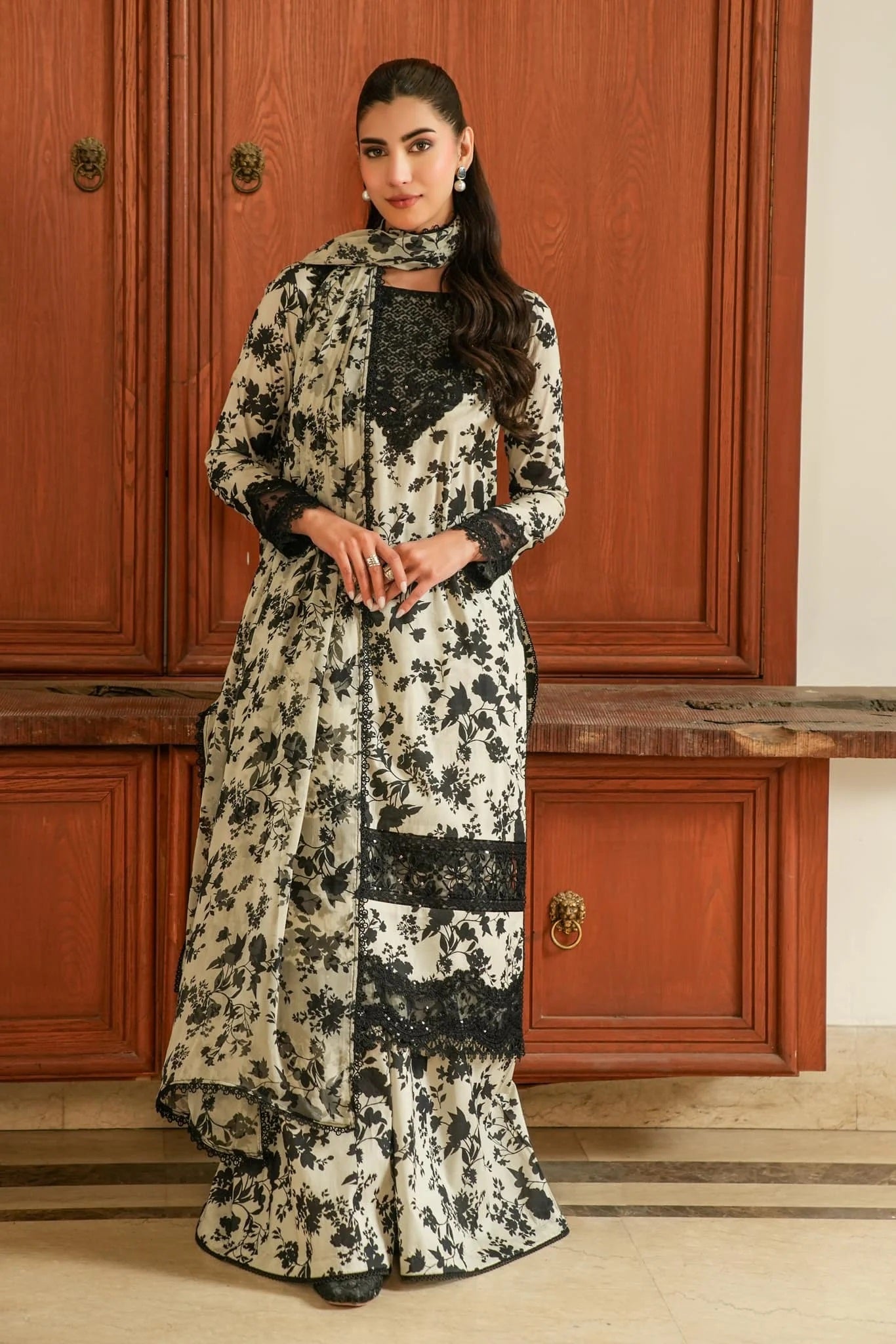 Aneela's Collection Swiss Luxury Lawn Embroidered 3 Piece Unstitched