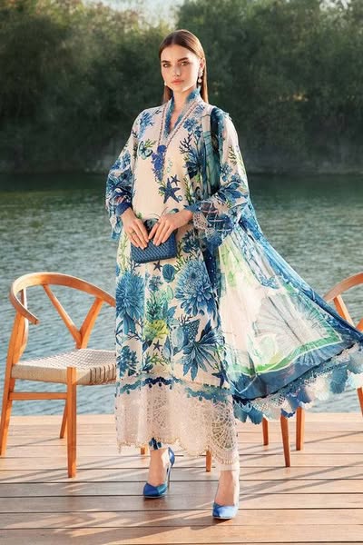 Mariaa B Lawn Luxury Collection Embroidered 3 piece Unstitched