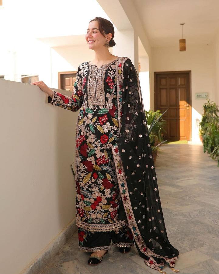 Rang Rasiya Lawn Luxury Multi Thread Embroidered Dress 3 Piece Unstitched