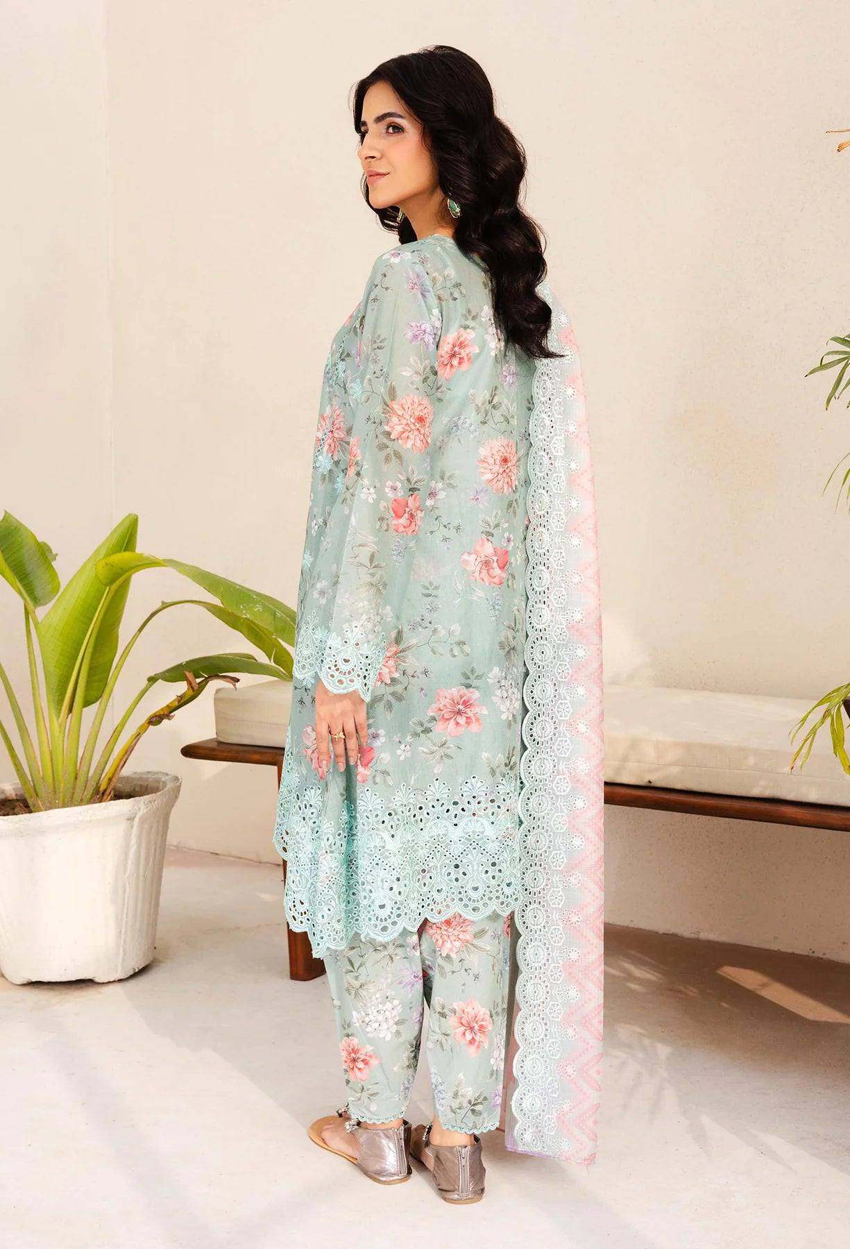 Adan Libas Lawn Embroidery Collection 3 piece Unstitched.