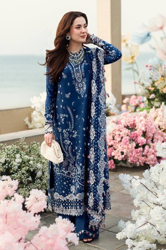 Qalamkar Lawn Chikan Kari Embroidered 3 Piece Unstitched