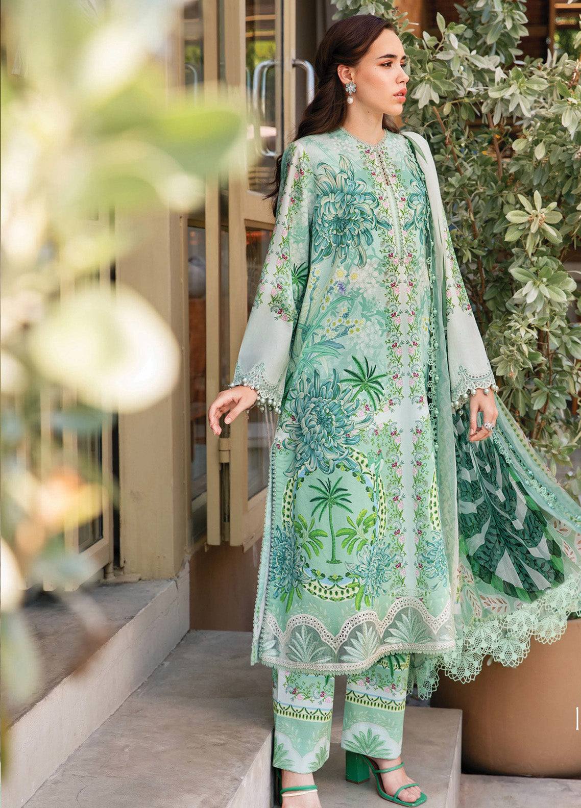 Mariaa B Lawn Luxury Collection Embroidered 3 piece Unstitched.