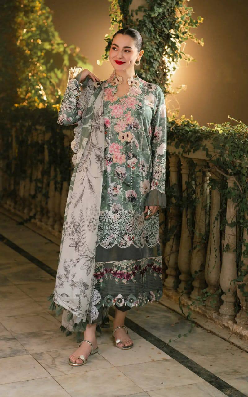 Asifa Nabeel Summer Collection Lawn Embroidery 3Piece Unstitched