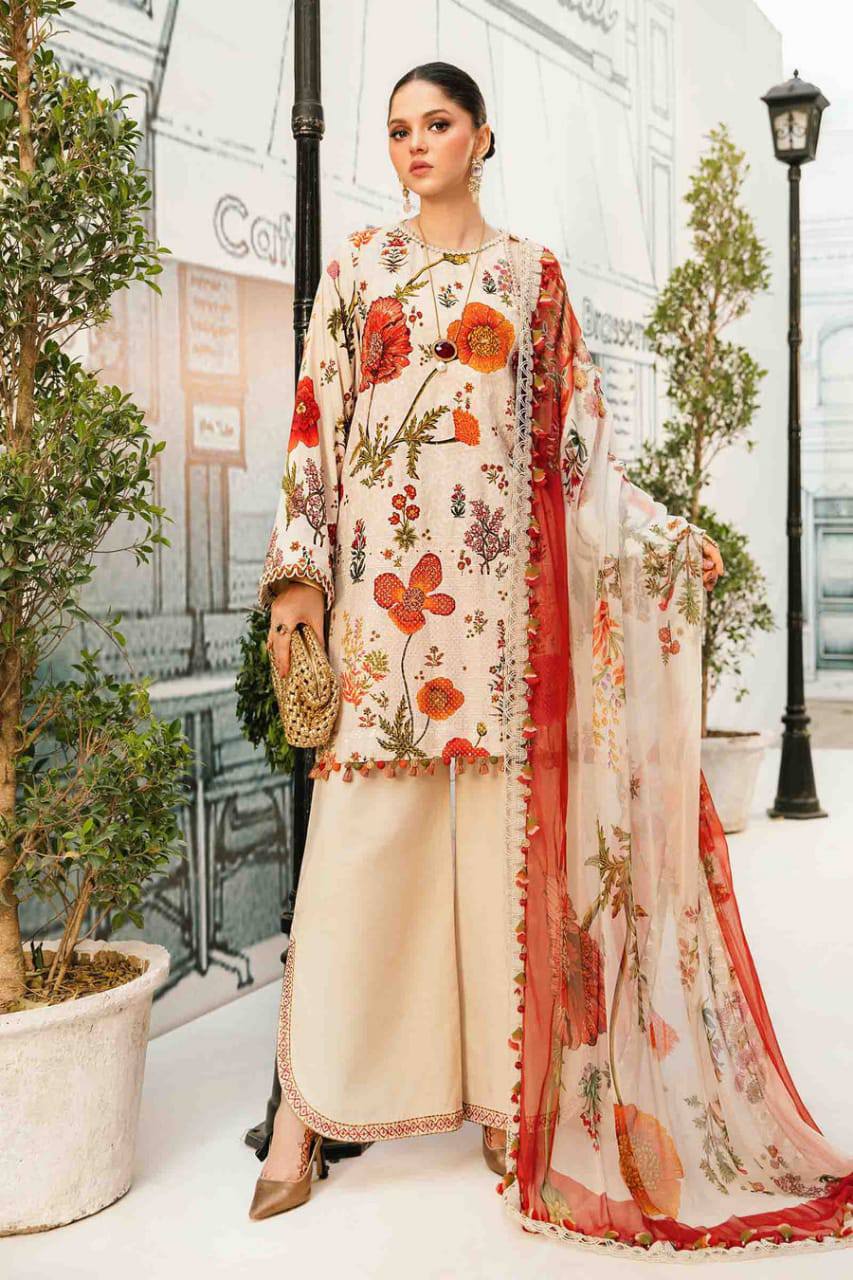Mariaa B Summer Collection Lawn Embroidery 3Piece Unstitched