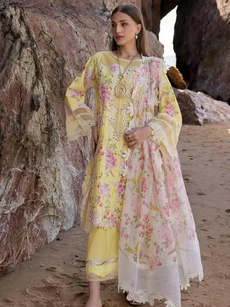 Crimson Luxury Lawn Chikan Kari by Saira Shakira 3Piece Unstiched