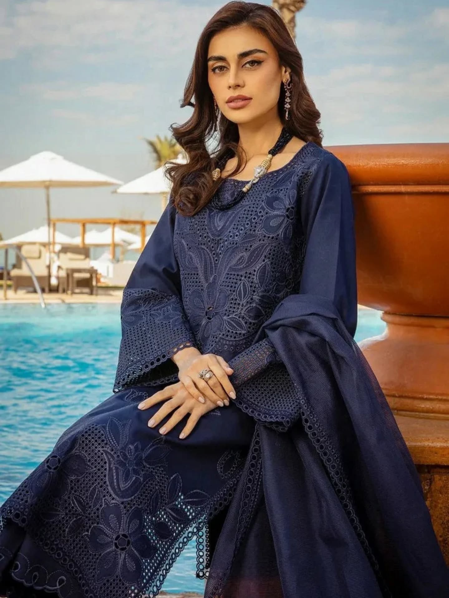 Rang Rasiya Lawn Luxury Embroidered Dress 3 Piece Unstitched