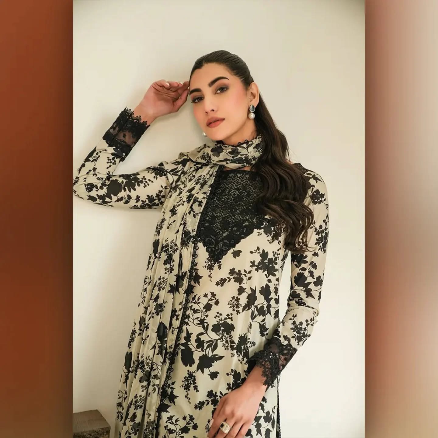 Aneela's Digital Printed Luxury Lawn Emb Collection 3Piece Unstitched