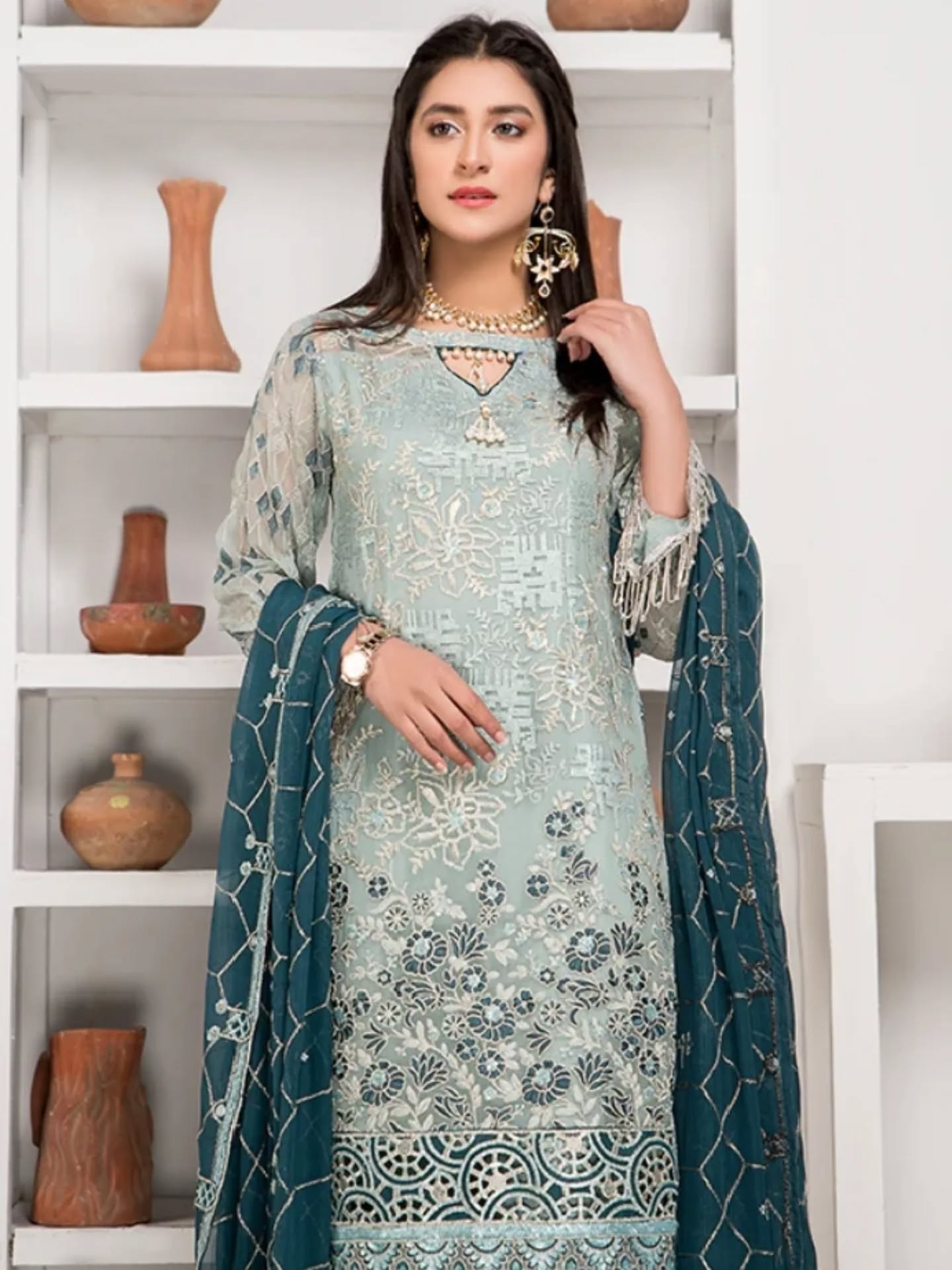 Elaf Embroidered Luxury Chiffon Collection 3Piece Unstitched