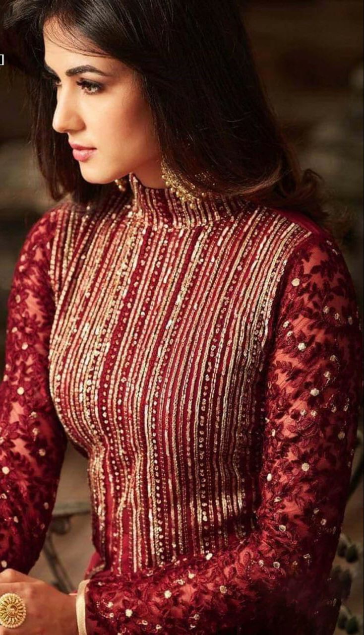 Indian Luxury Chiffon Maxi Embroidered 3 Piece Unstitched