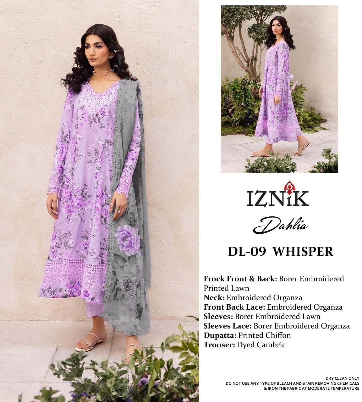 Iznik Luxury Collection Lawn Embroidery 3Piece Unstitched