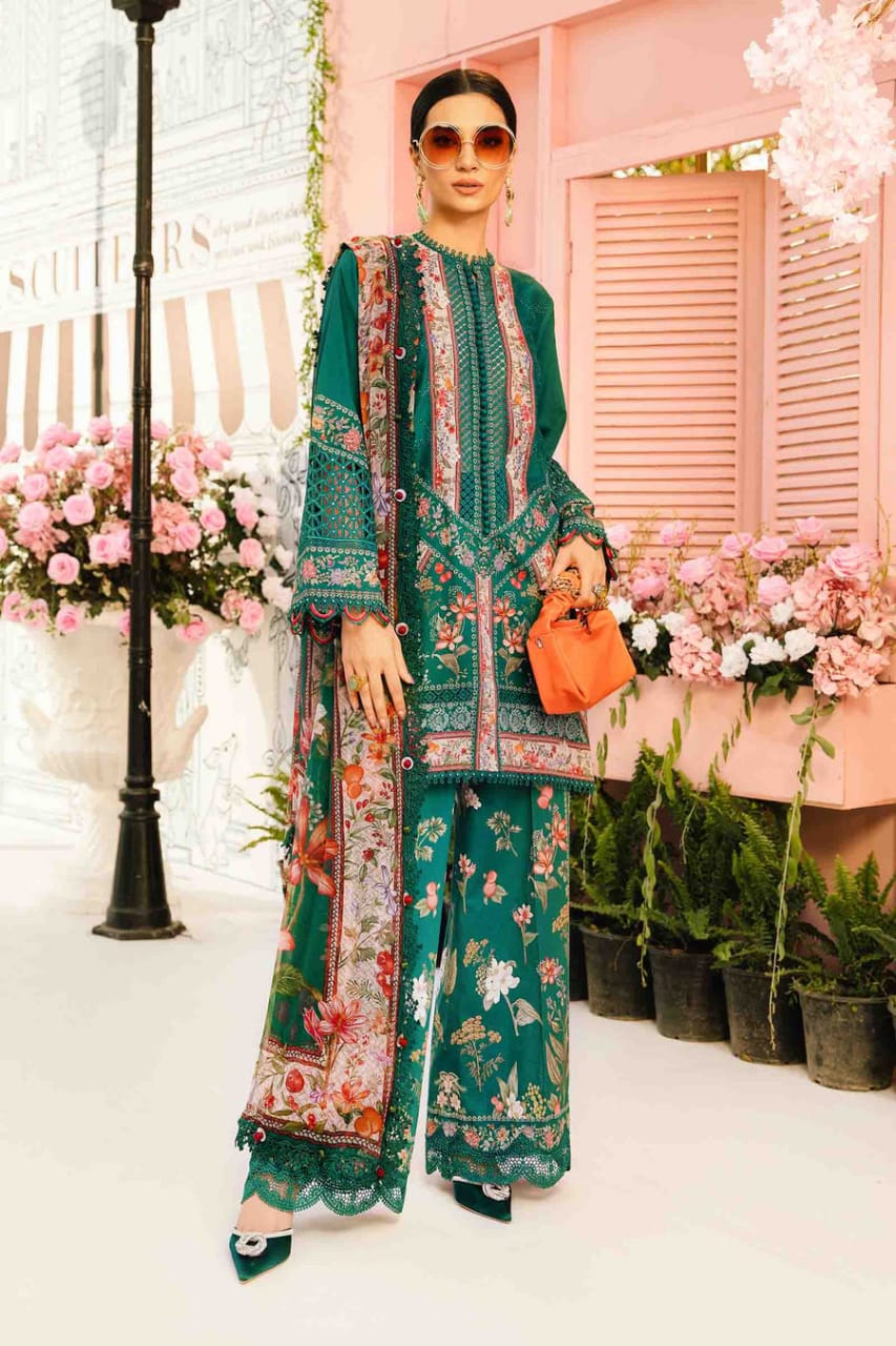 Mariaa B Summer Collection 2025 Lawn Embroidery 3Piece Unstitched.