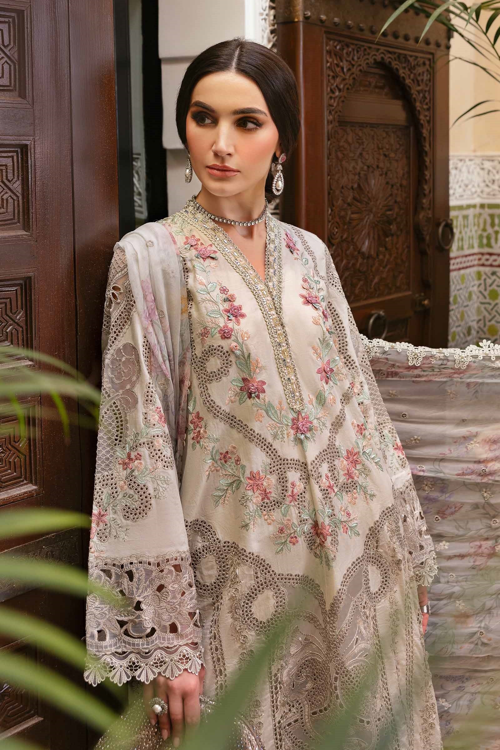 Maria.B Luxury Lawn Embroidered 3 Piece Unstitched MPT-D-2514-B