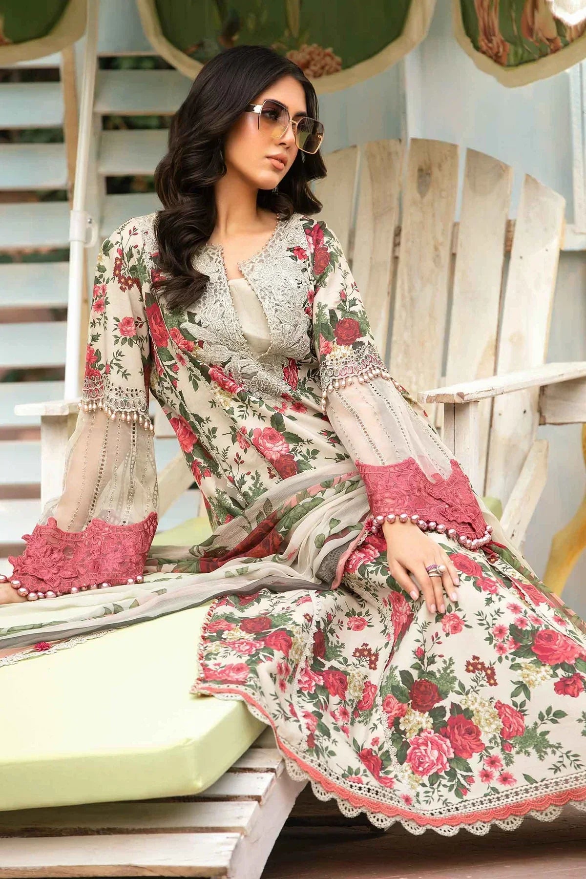 Maria.B Mprints 3 Piece Unstitched Printed Suit MPT-2204-B