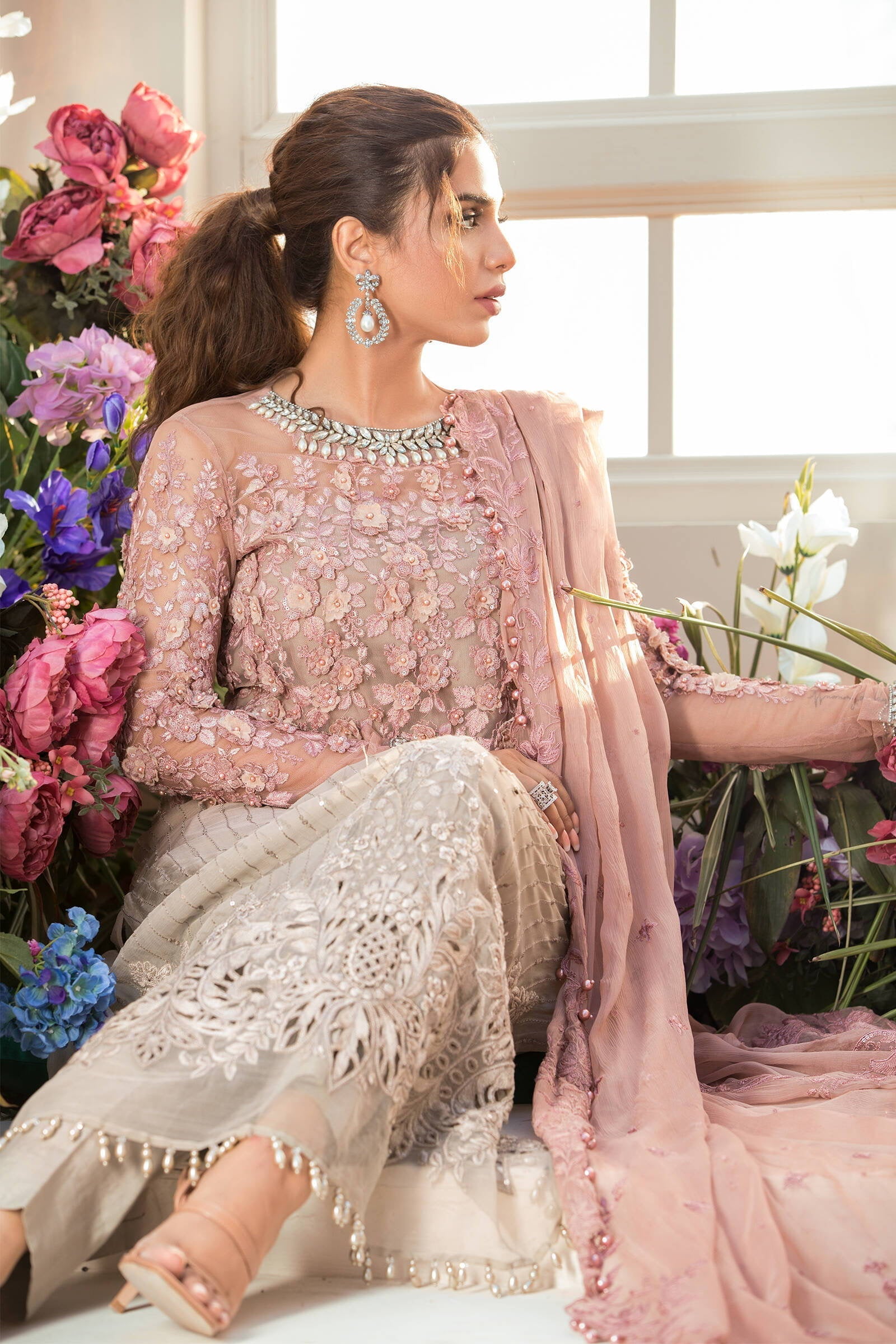 Mariaa.B Luxury Chiffon Wedding Edition Collection Embroidered 3 Piece Unstitched