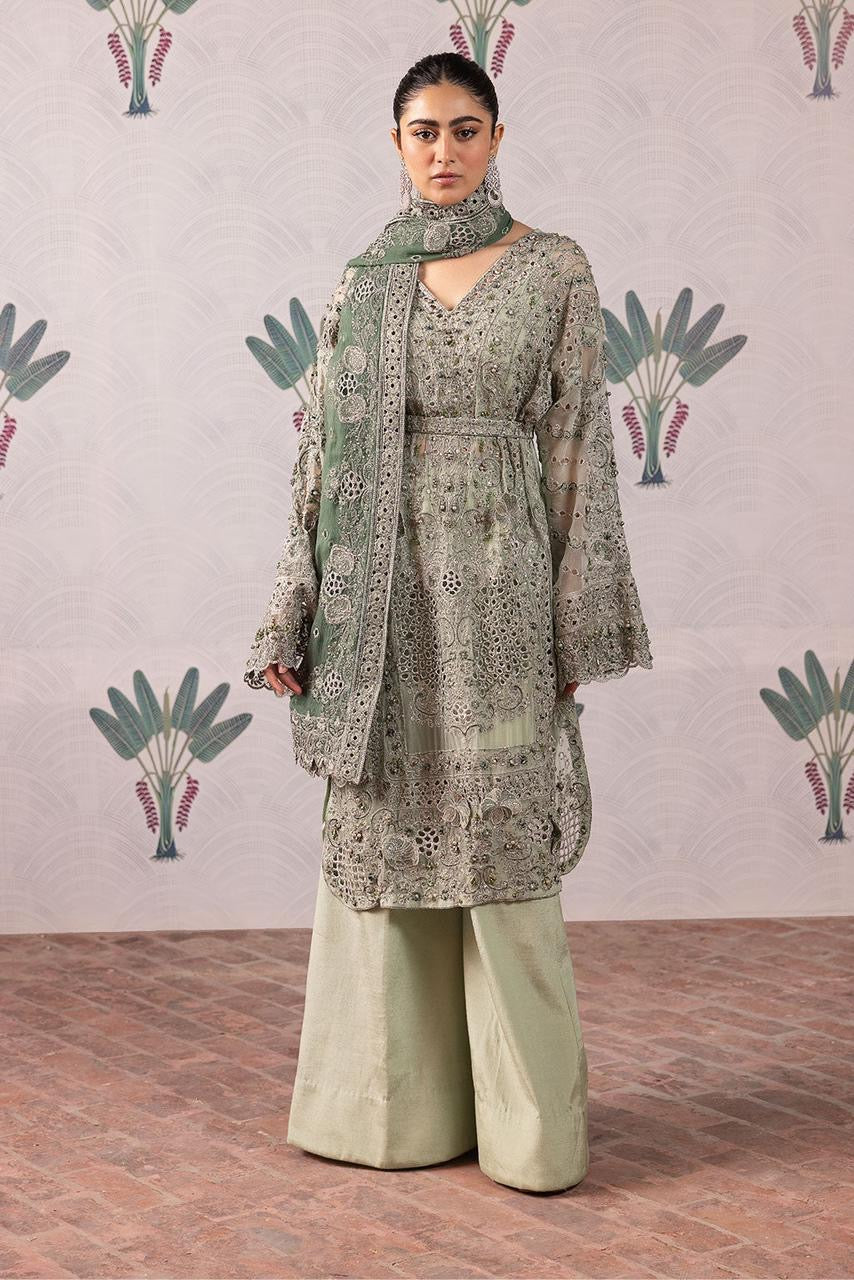 Iznik Green Formal Collection Hand Work Embroidered 3 Piece Unstitched