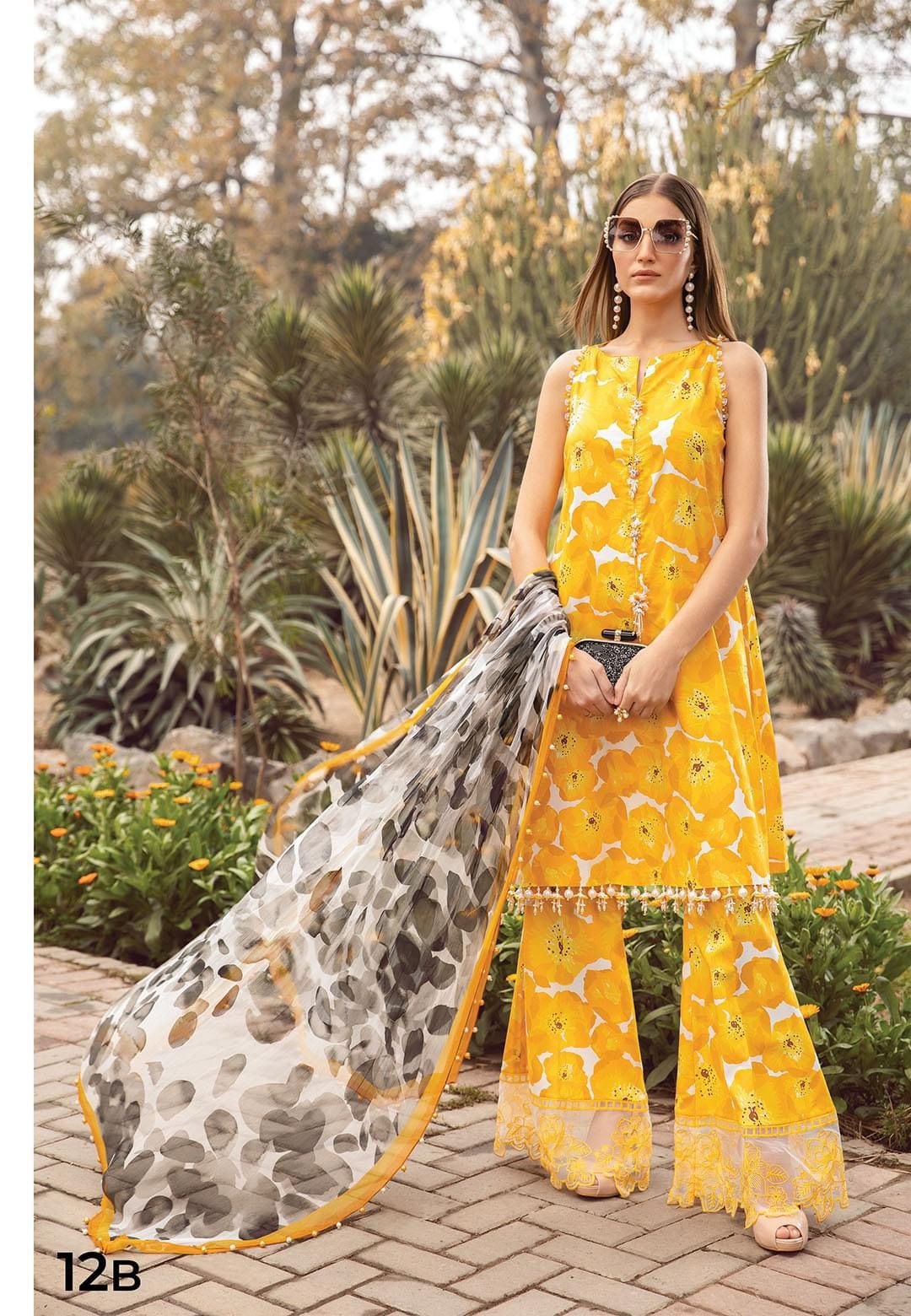 Maria B Lawn Collection 3 Piece Unstitched