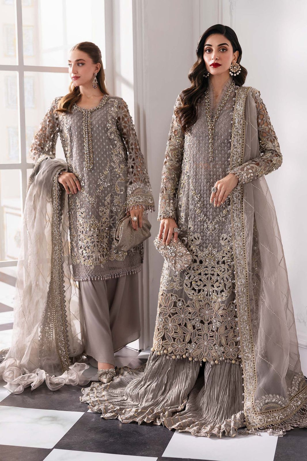 Maria B Luxury Chiffon Collection Embroidery 3 Piece Unstitched