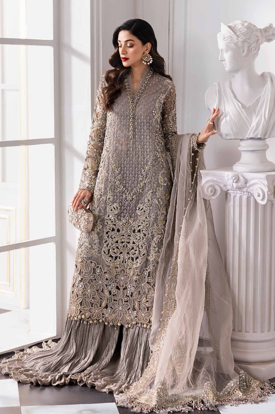 Maria B Luxury Chiffon Collection Embroidery 3 Piece Unstitched