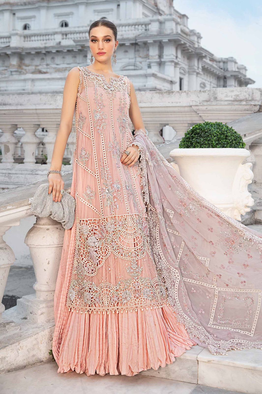 Maria B Luxury Chiffon Collection Embroidery 3 Piece Unstitched