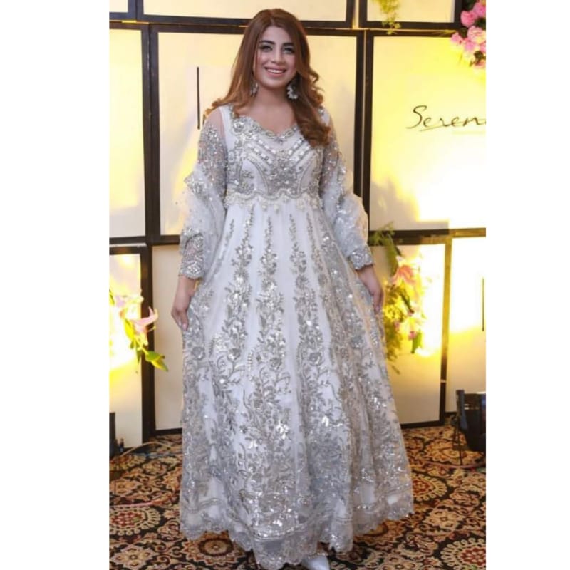 Imrozia Bridal Net Luxury Maxi Embroidered 3 Piece Unstitched