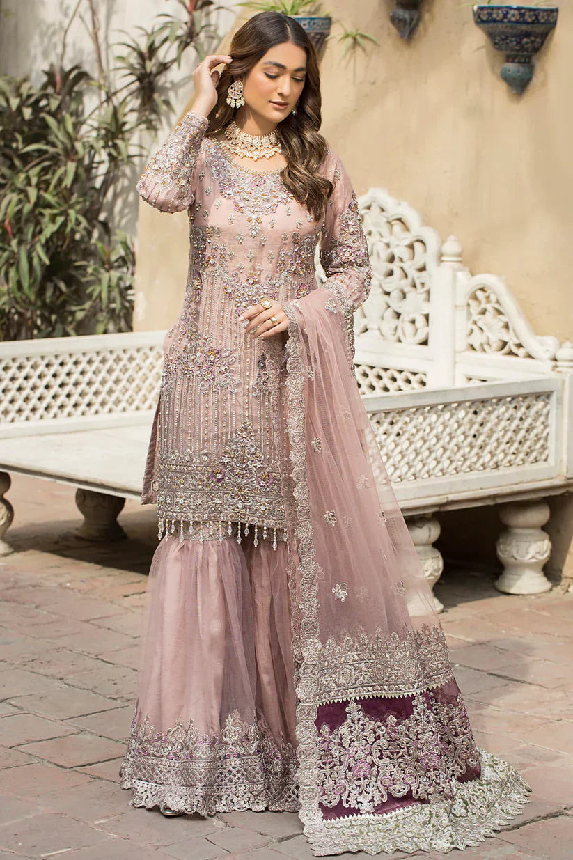 Peach Gharara by Imrozia - Unstitched