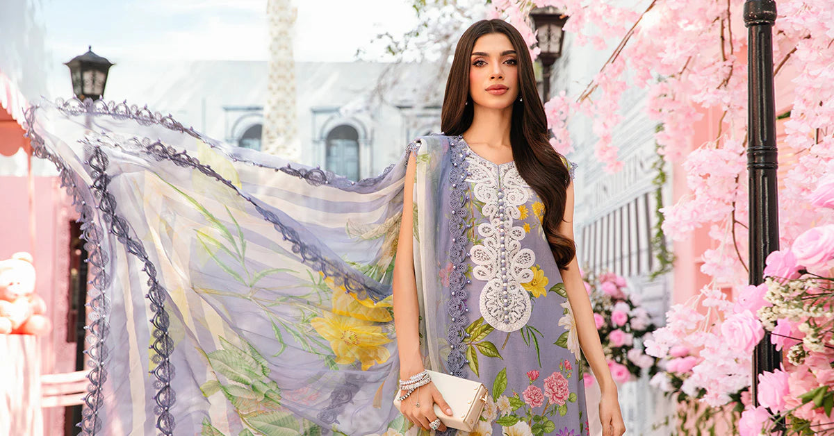 M print lawn by Maria b -3 piece Unstitched