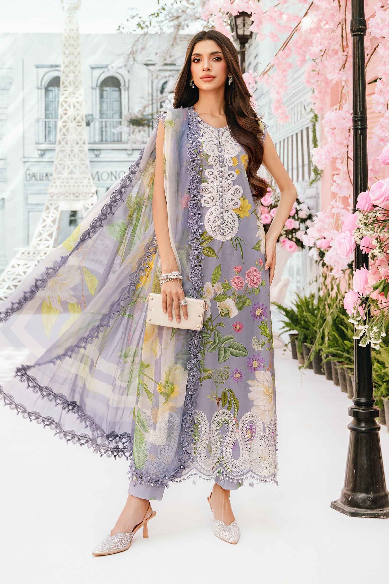 M print lawn by Maria b -3 piece Unstitched